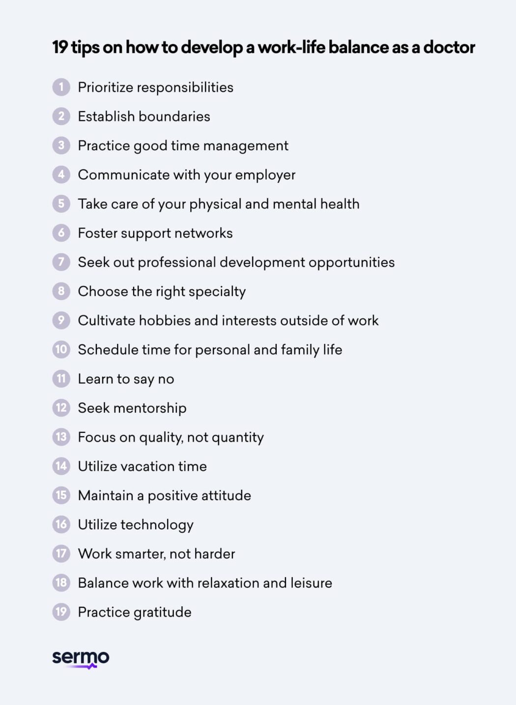 19 tips to develop doctor work life balance according to real physicians on Sermo