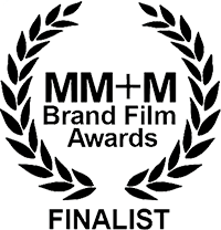 Logo for MM+M Brand Film Awards, with text