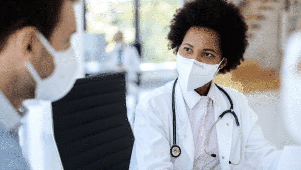 female doctor with mask